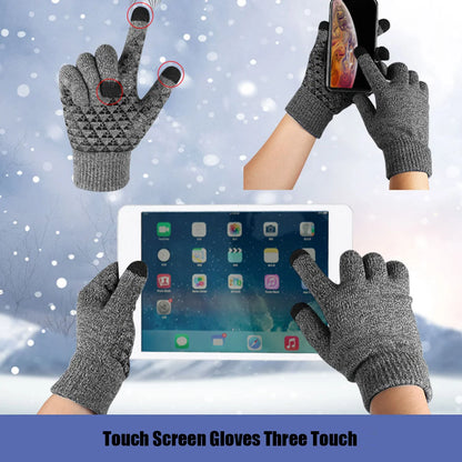 Rękawiczki Dotykowe Zimowe - Welurowe z Antypoślizgową Dłonią